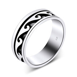 Wave Design Silver Ring TXR-01